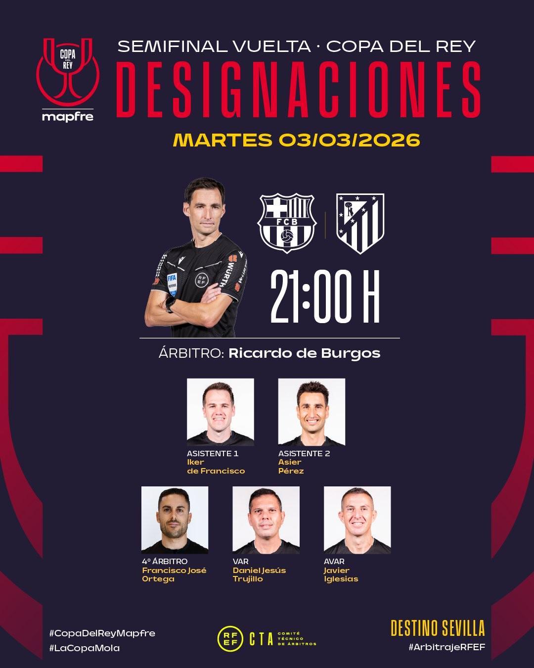 华体会注册-官方：布尔戈斯执法巴萨vs马竞的国王杯半决赛次回合